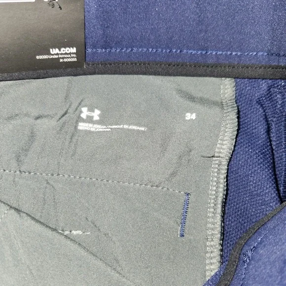 Under Armour Match Play Shorts Mens 34 Navy Blue Performance Golf 10" Inseam Nwt - Picture 7 of 10